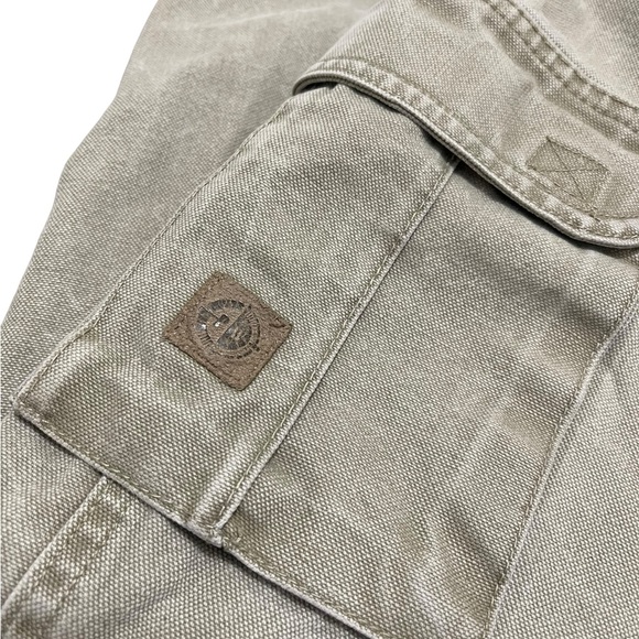 Men’s Cargo Outdoor Utility Workwear Pants Distressed Size 34 Tan - Picture 11 of 12